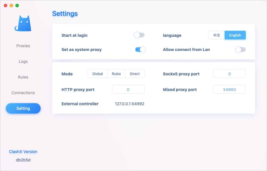 ClashX Setting